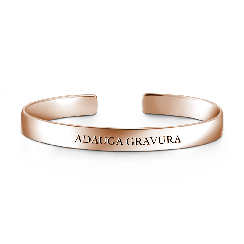 Engraved Bangle Rose Gold Plated - soufeelus