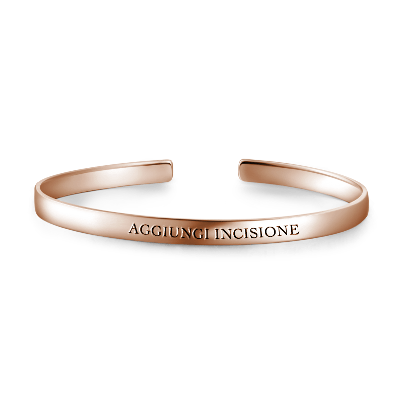 Engraved Bangle Rose Gold Plated - soufeelus