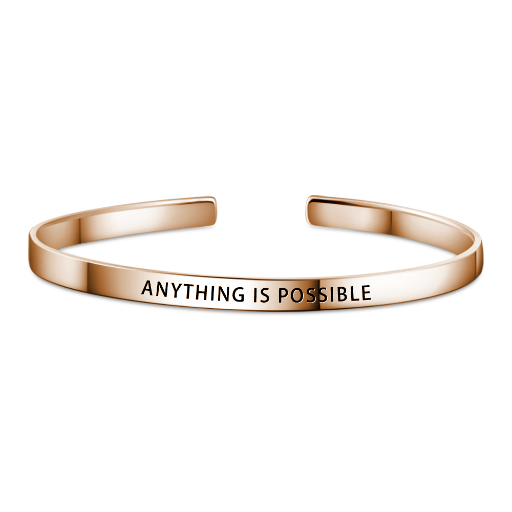 ANYTHING?IS?POSSIBLE Bangle Rose Gold Plated - soufeelus