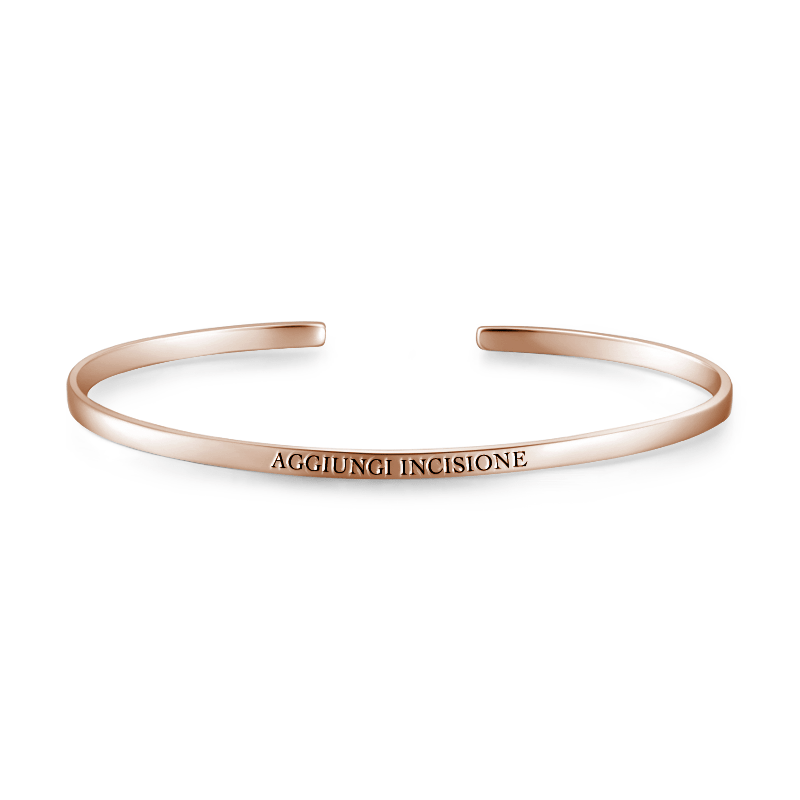 Engraved Bangle Rose Gold Plated - soufeelus