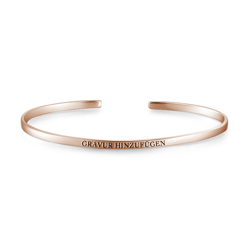 Engraved Bangle Rose Gold Plated - soufeelus