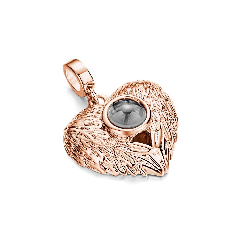 Projection Heart Personalized Photo Pendant Dangle Charm Pet Memorial Suitable for Bracelets Necklaces - soufeelus