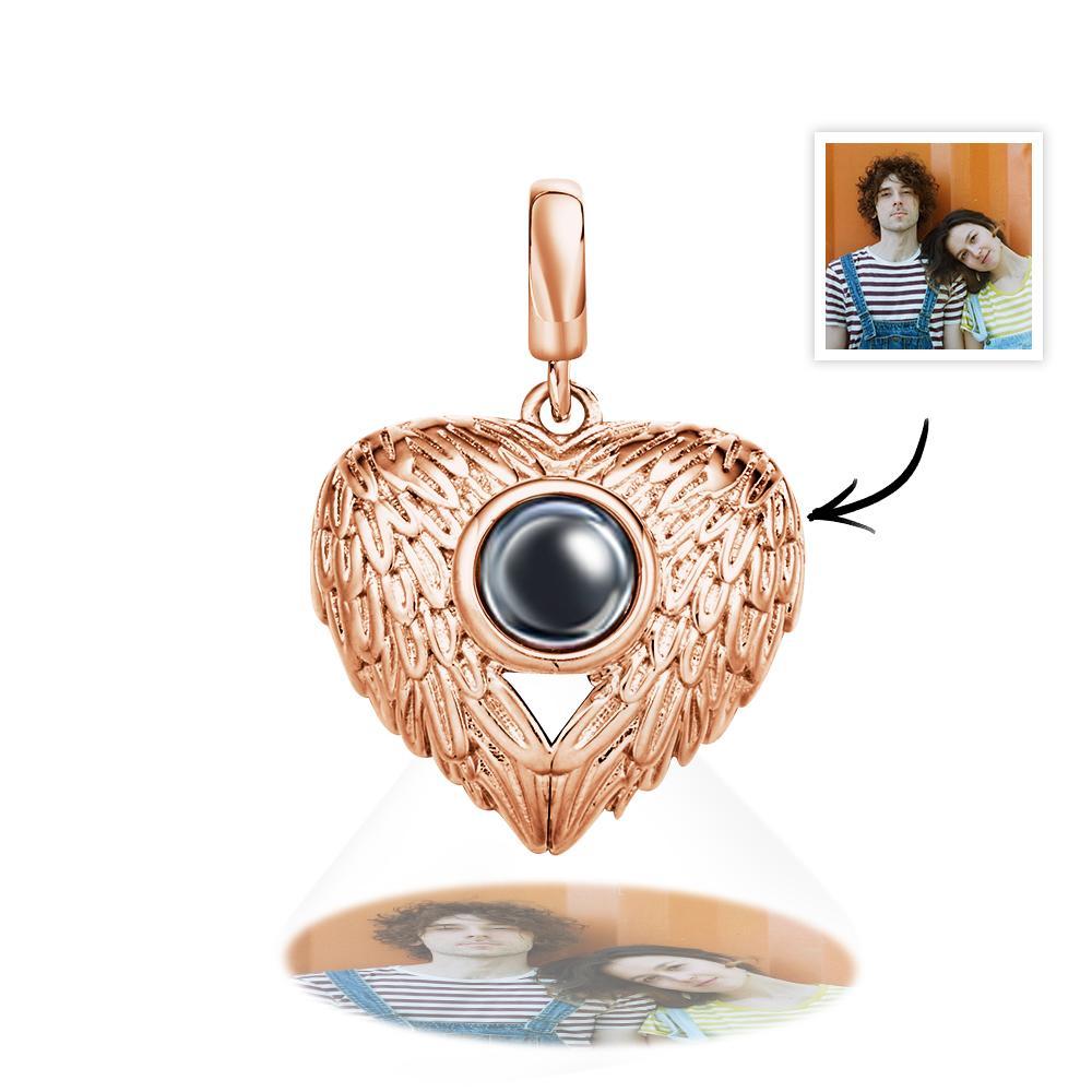 Projection Heart Personalized Photo Pendant Dangle Charm Pet Memorial Suitable for Bracelets Necklaces - soufeelus
