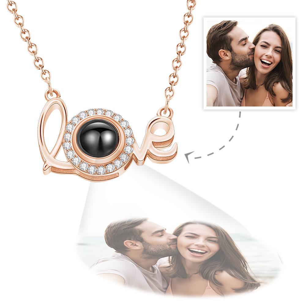 Love Photo Projection Necklace Personalized Charming Picture Jewelry for Her - soufeelus