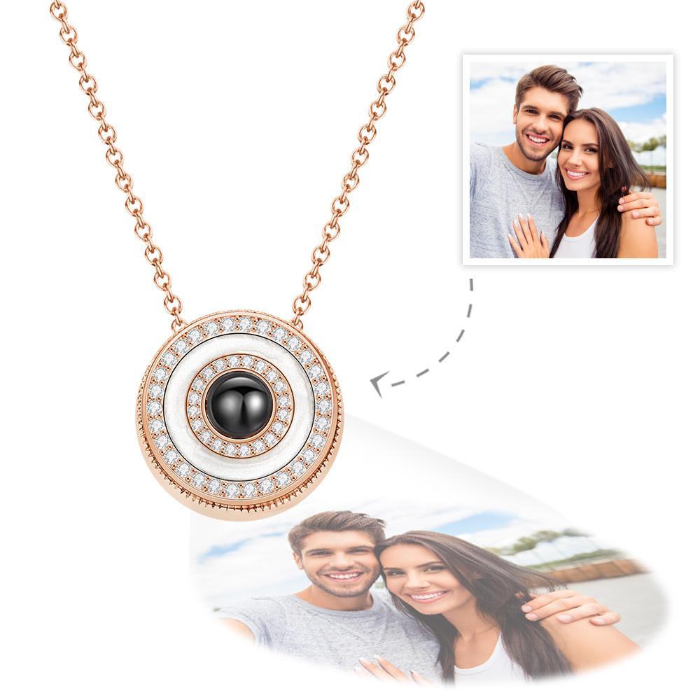 Custom Photo Projection Necklace Halo Photo Necklace Creative Gift - soufeelus