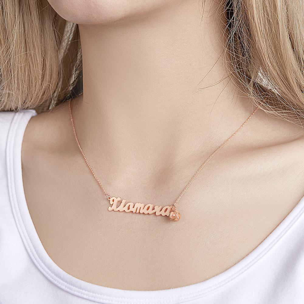 Custom Photo Projection Necklace Personalized Name Necklace Creative Gift for Women - soufeelus