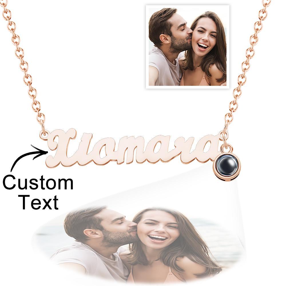 Custom Photo Projection Necklace Personalized Name Necklace Creative Gift for Women - soufeelus