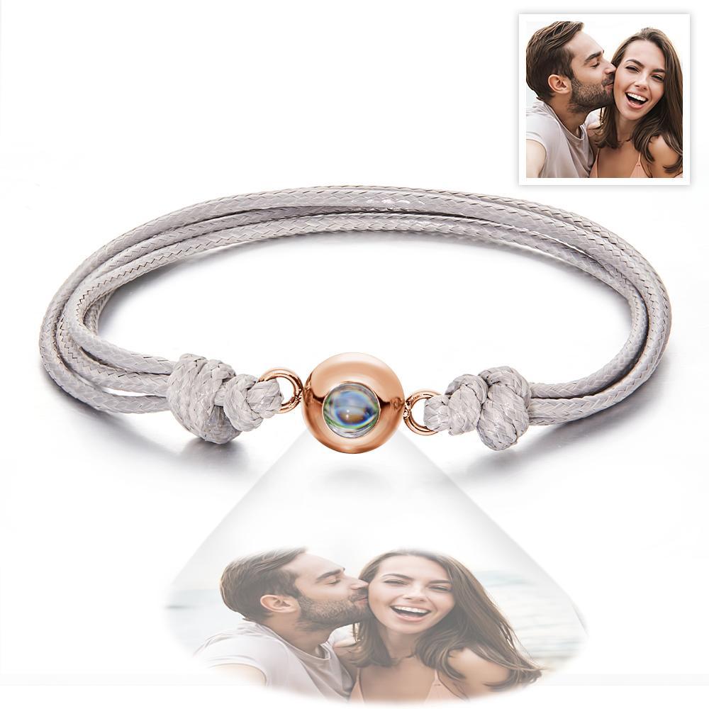 Custom Projection Photo Bracelet Weave Style Colorful Couple Gifts - soufeelus