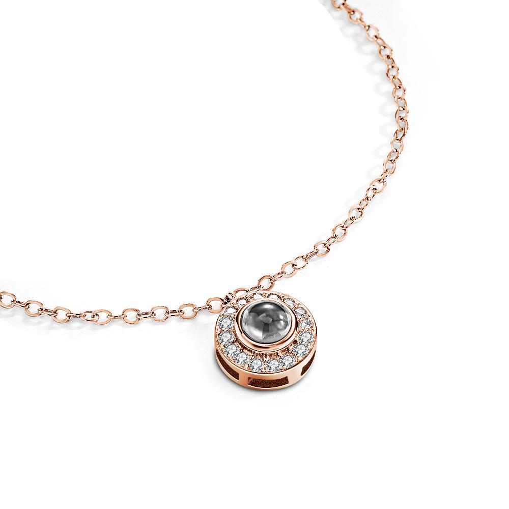 Petite Halo Photo Bracelet Luxurious Diamond Gift For Girlfriend Memorable Gift - soufeelus