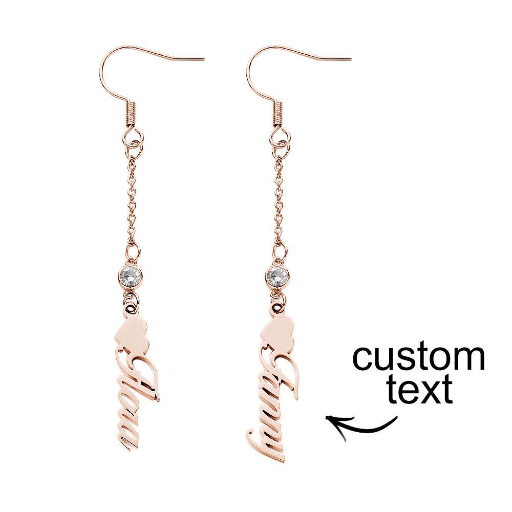 I am Special Name Earrings with Heart Eye Catching Dangle Earrings - soufeelus