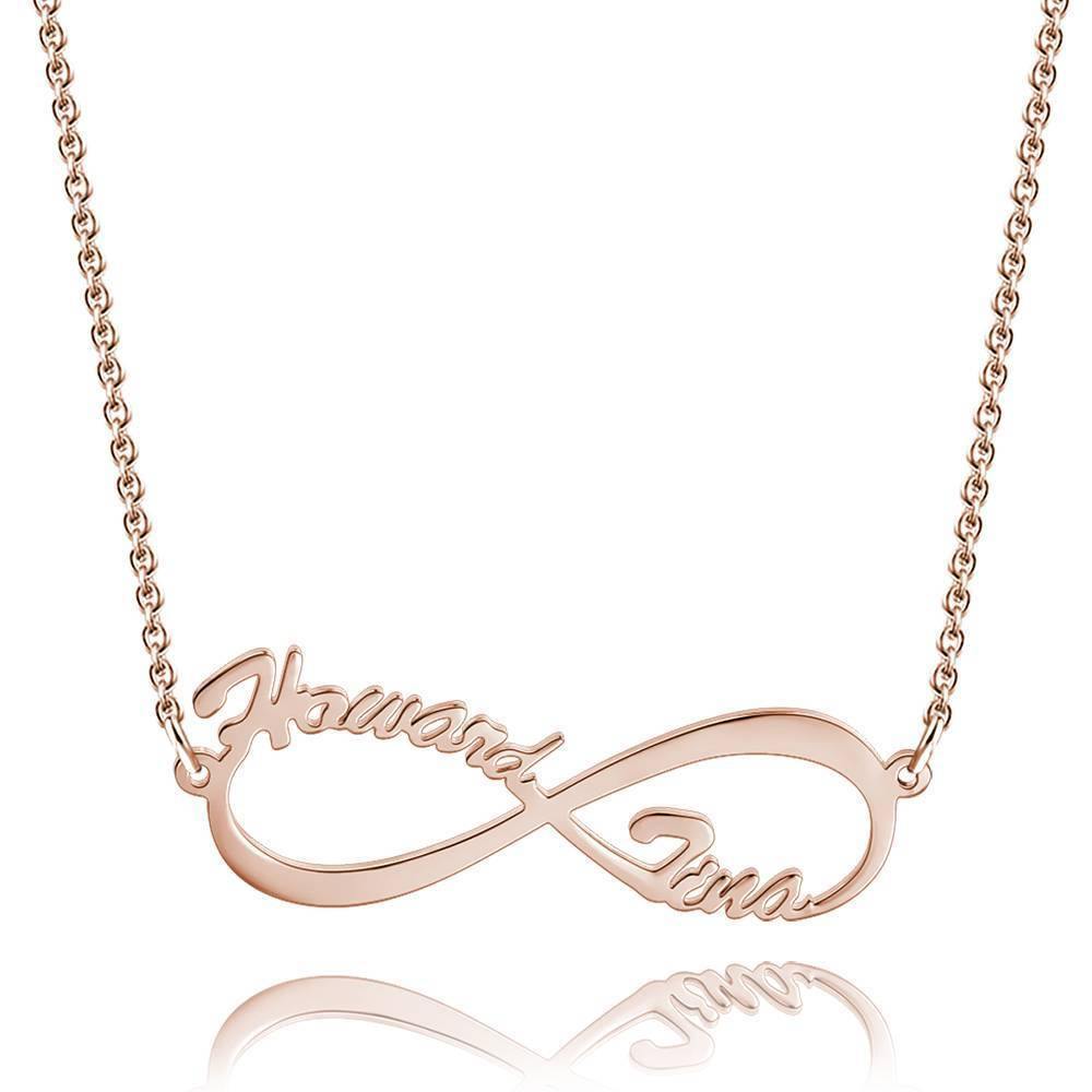 Infinity Name Necklace 14K Gold Plated - soufeelus