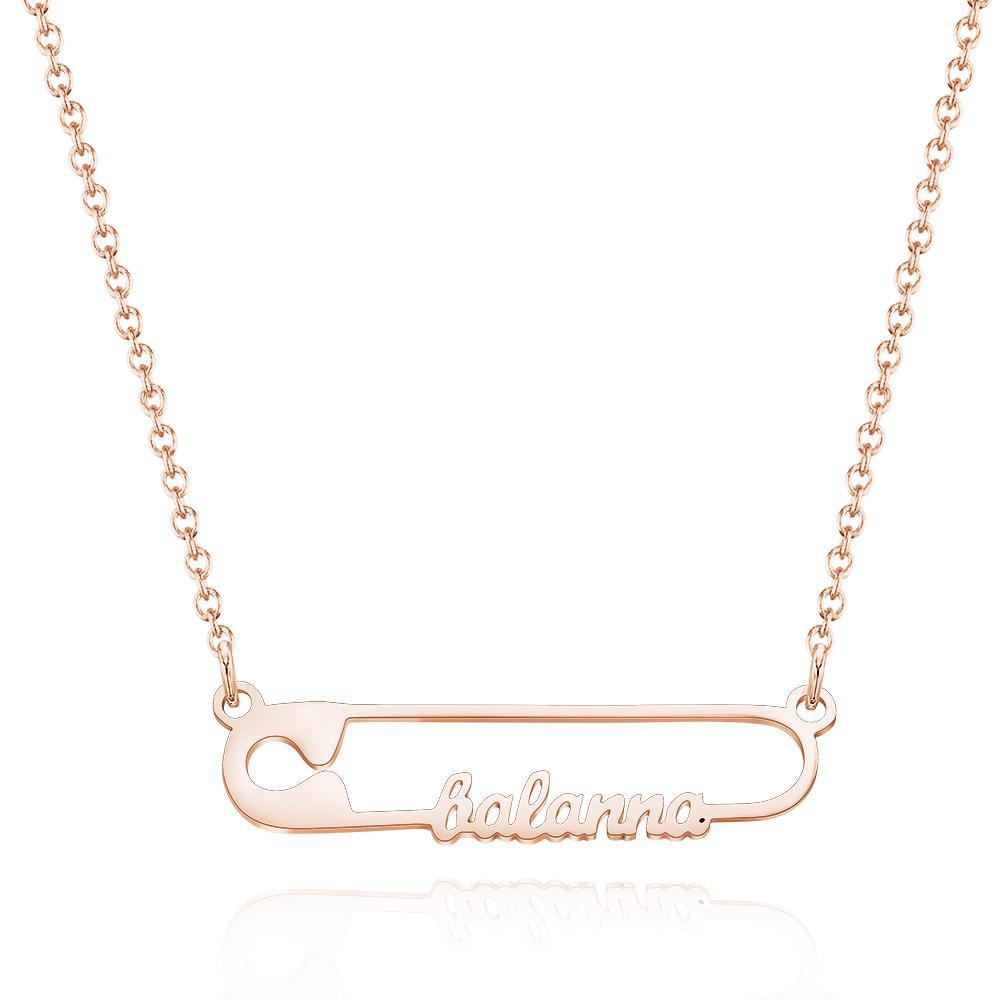 Clip Creative Cute Personalized Name Necklace Custom Women Pendant Necklace Birthday Gifts - soufeelus