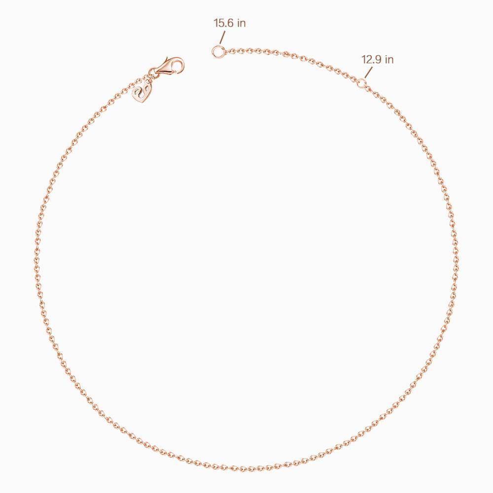 Children's Engraved Bar Necklace Rose Gold Plated - soufeelus