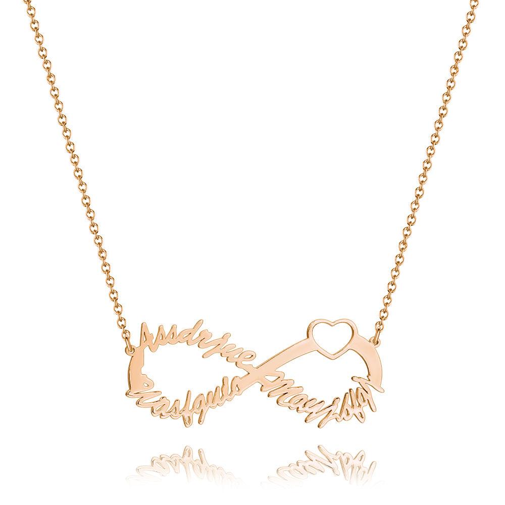Silver Infinity Three Name Necklace