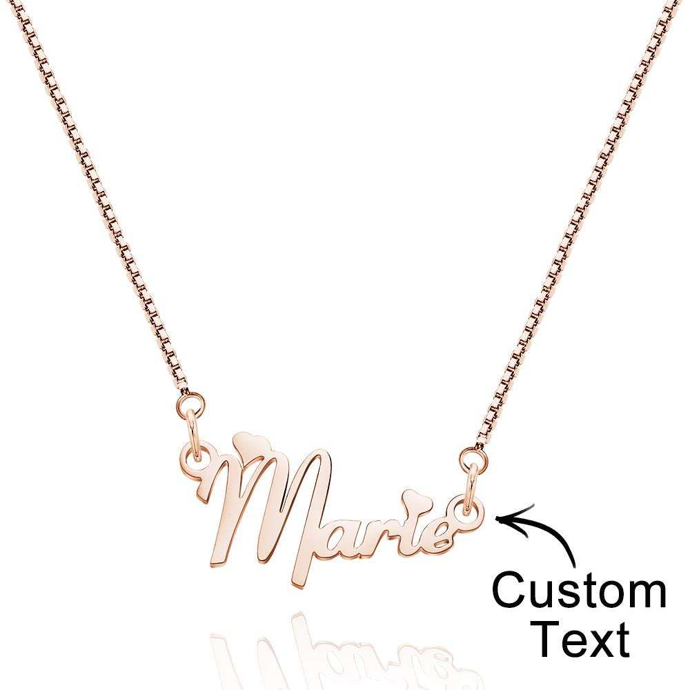 Custom Engraved Anniversary Plaque Silver Necklace Gift to Her - 