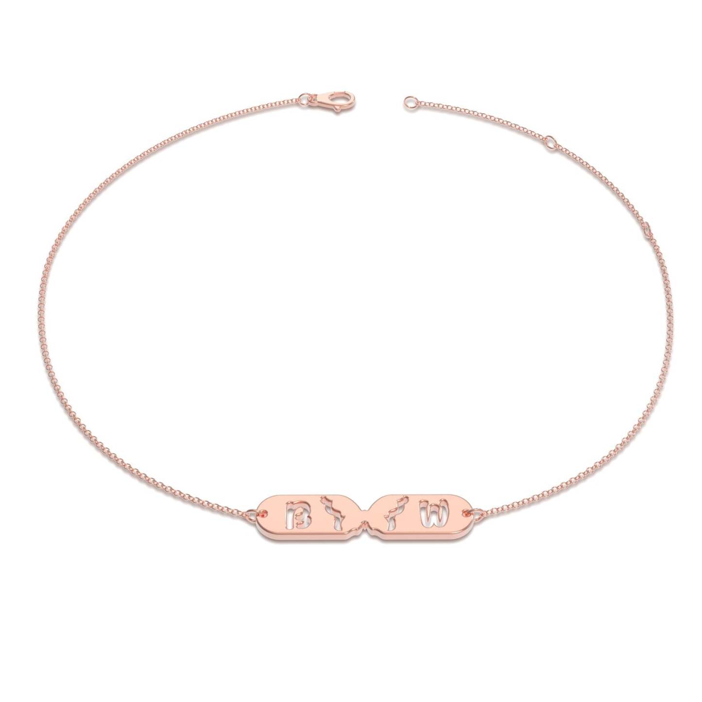 Custom Butterfly Name Bracelet Gift, I Feel Butterflies in My Stomach When I With You -