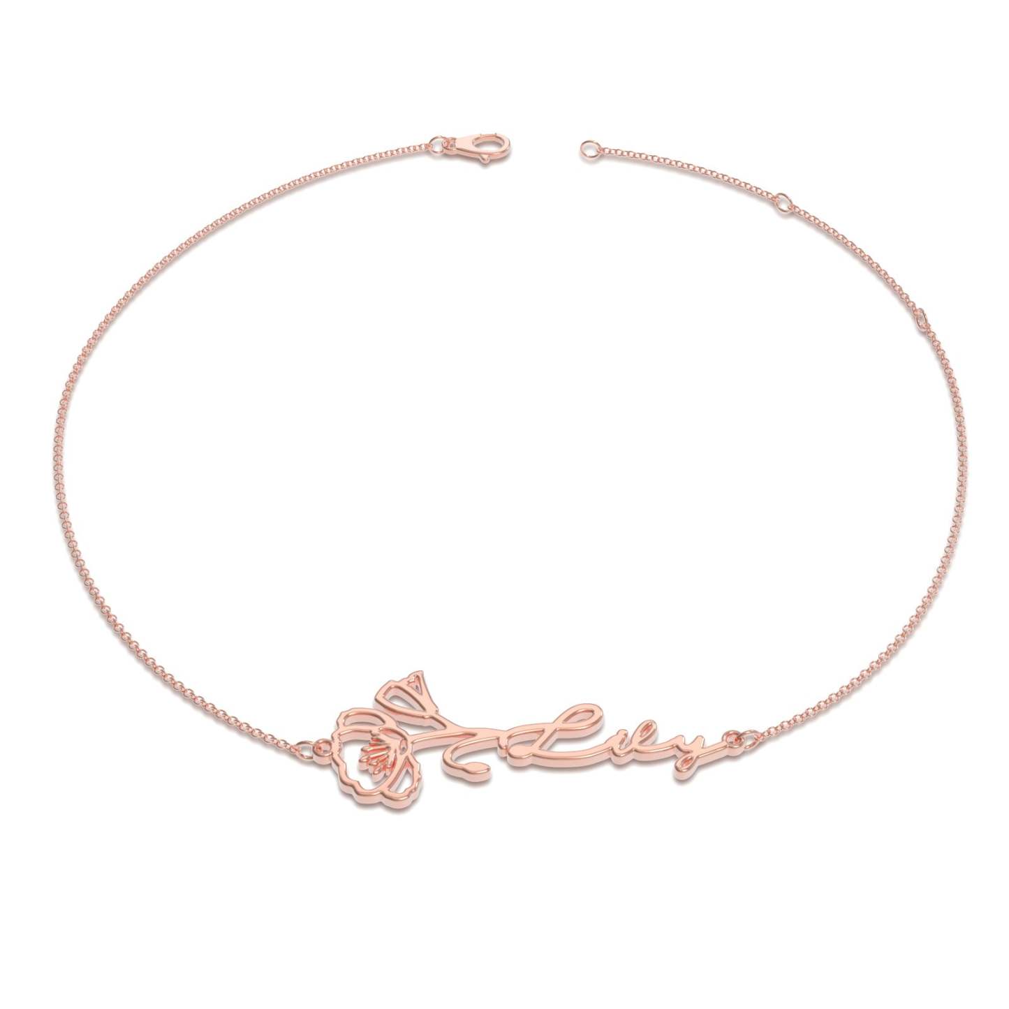Custom Birthflower Name Bracelet, The Best Gift For You - 