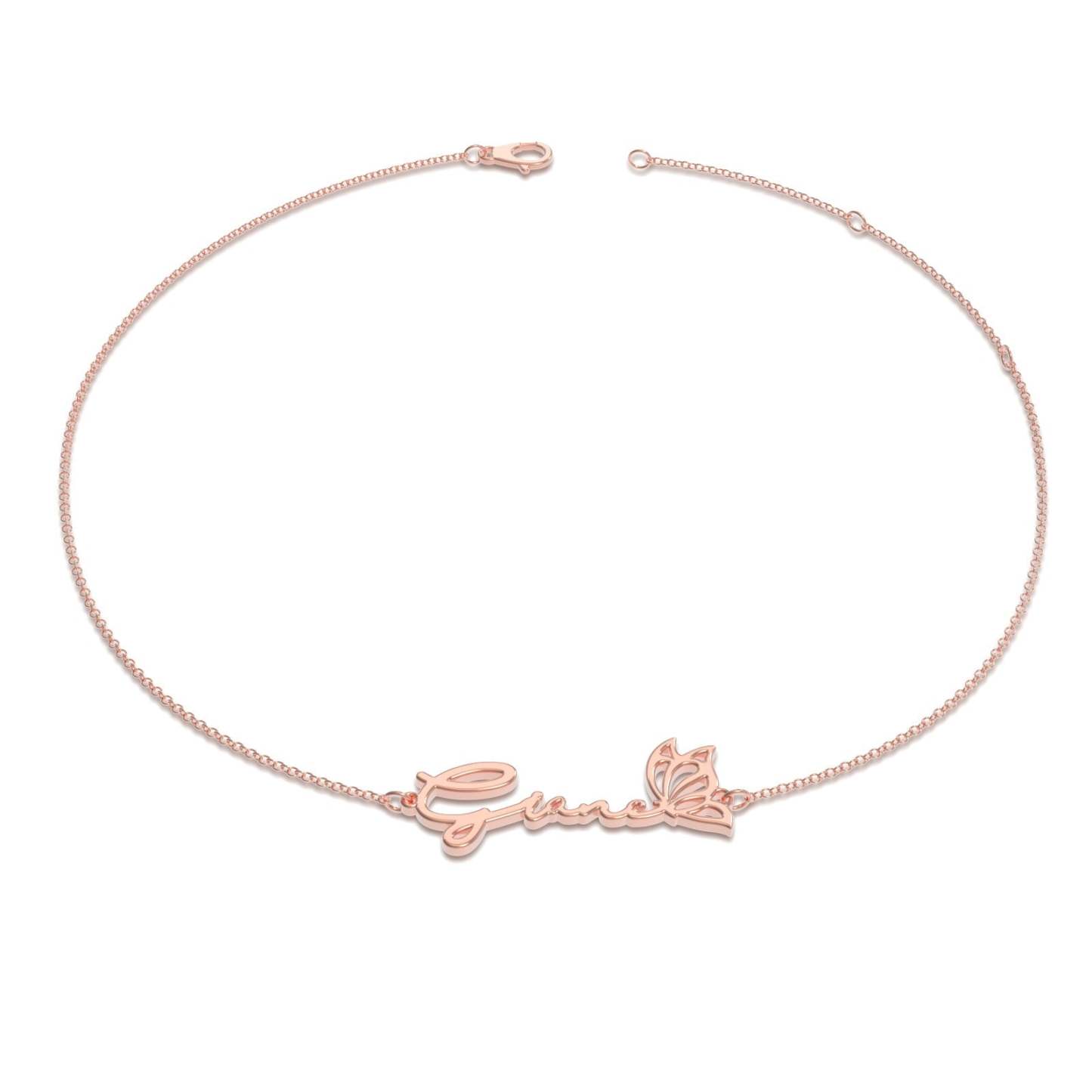 Custom Butterfly Name Bracelet, Personalized Name Gift For Your Lover -