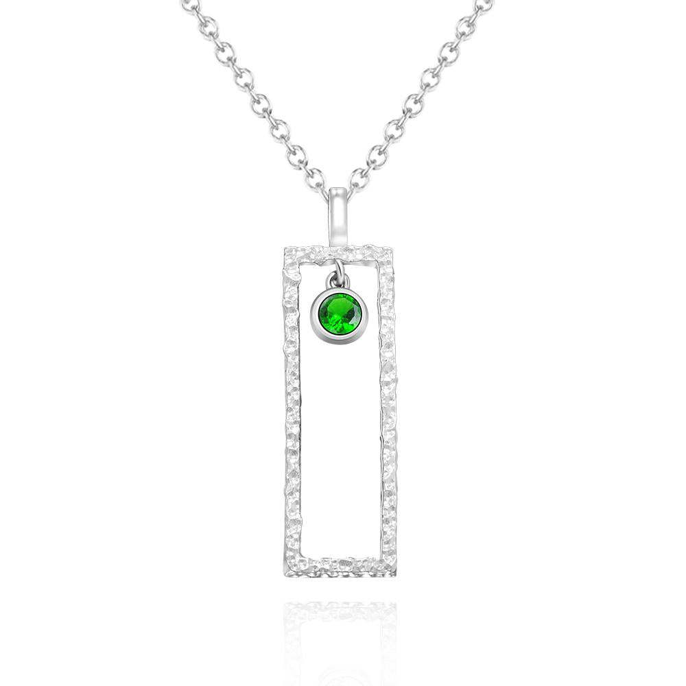 Custom Birthstone Necklace Modern Bar Unique Memorable Gifts - soufeelus