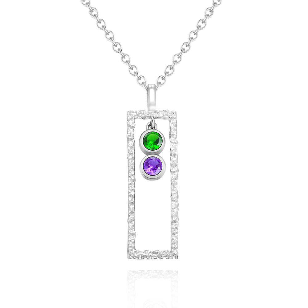 Custom Birthstone Necklace Modern Bar Unique Memorable Gifts - soufeelus