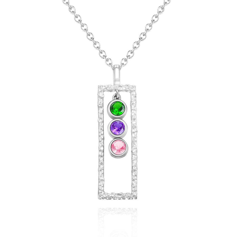 Custom Birthstone Necklace Modern Bar Unique Memorable Gifts - soufeelus