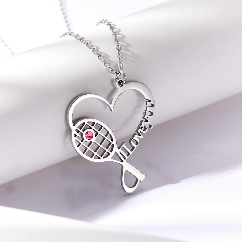 Custom Birthstone Engraved Necklace Tennis Creative Name Gifts -