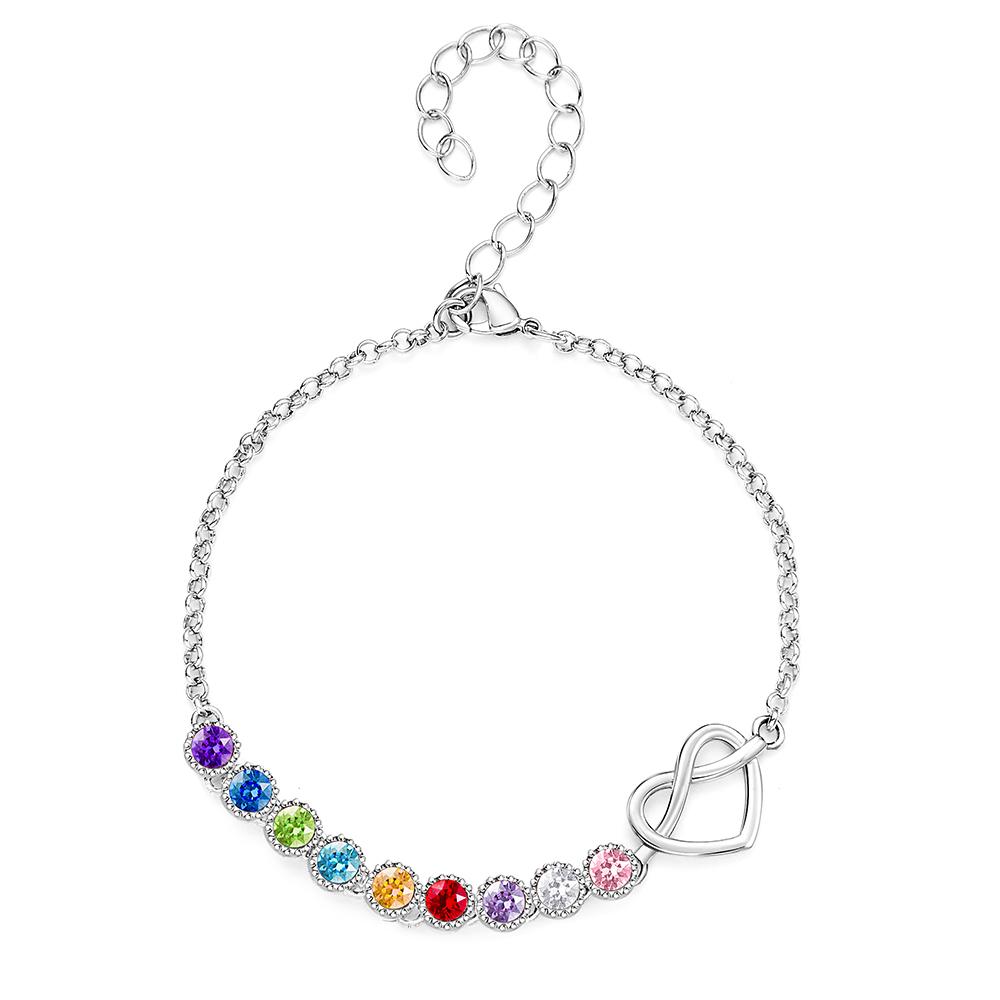 Personalized Birthstone Bracelet Peridot Minimalist Gifts for Mom Perfect Gift for Her for any Occasion - soufeelus