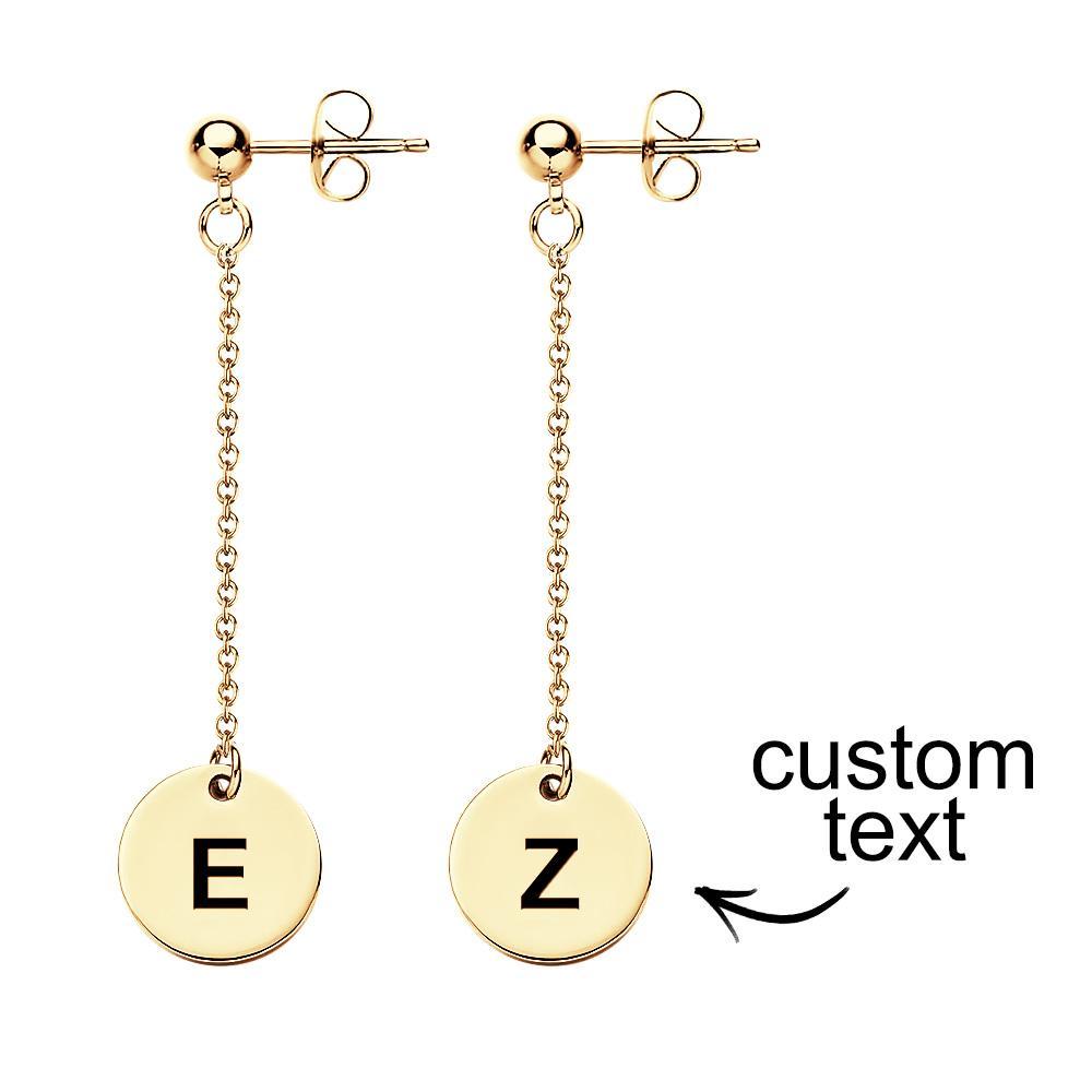 All of You Personalized Dangling Earrings with Initial Sweet and always Beautiful Gift - soufeelus