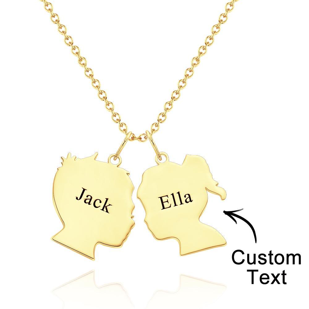 Custom Engraved Necklace Silhouette Unique Gifts - soufeelus