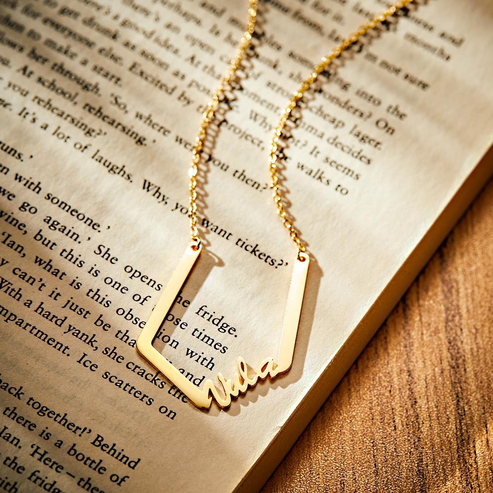 Personalized Name Necklace Special Look Letter Necklace for Her - soufeelus