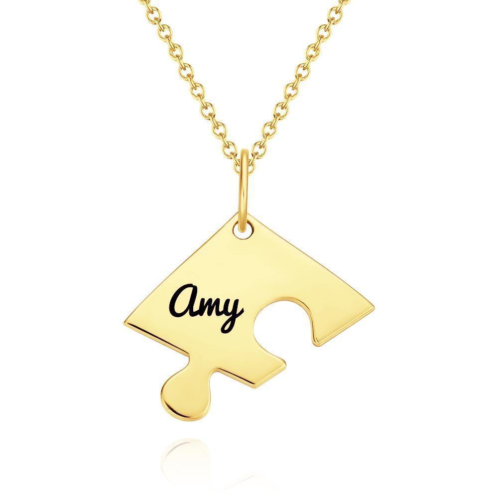 Custom Engraved Necklace Best Friend Necklace Memorial Gift 14k Gold Plated - soufeelus