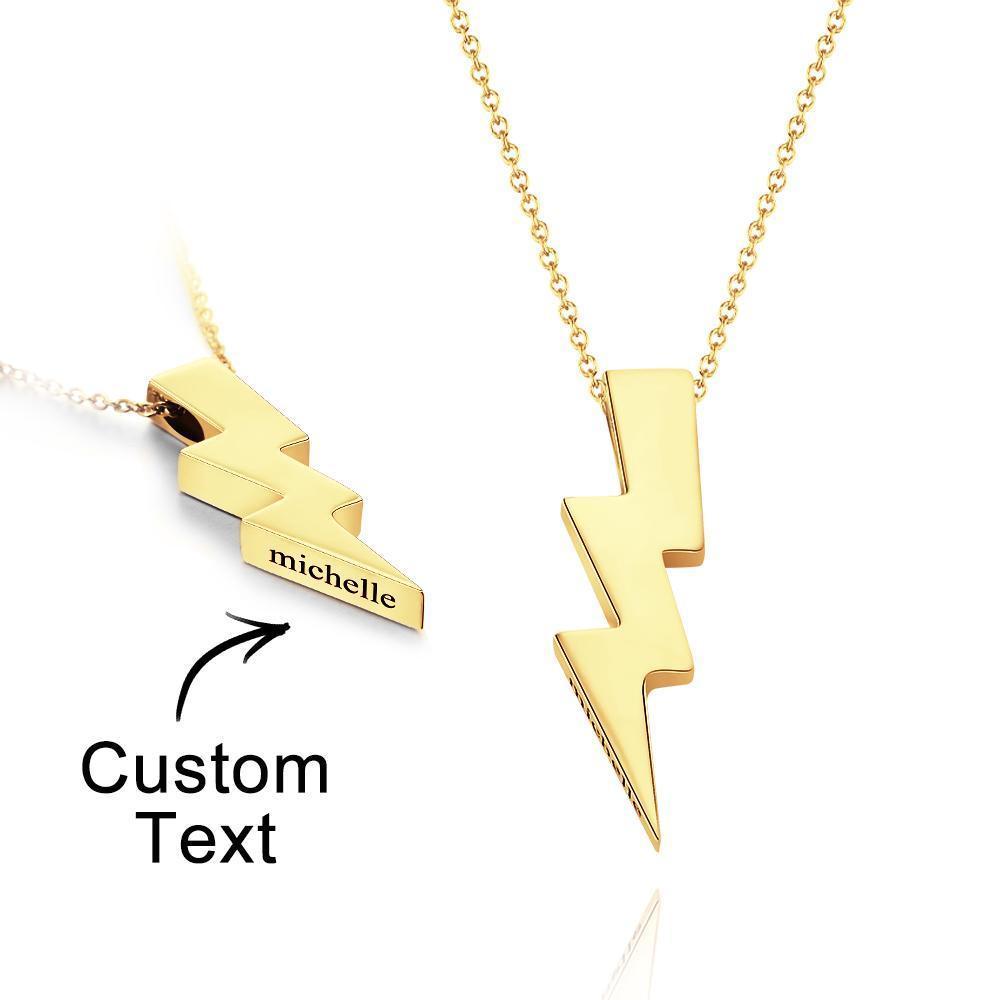 Custom Engraved Necklace Lightning Modeling Creative Gift