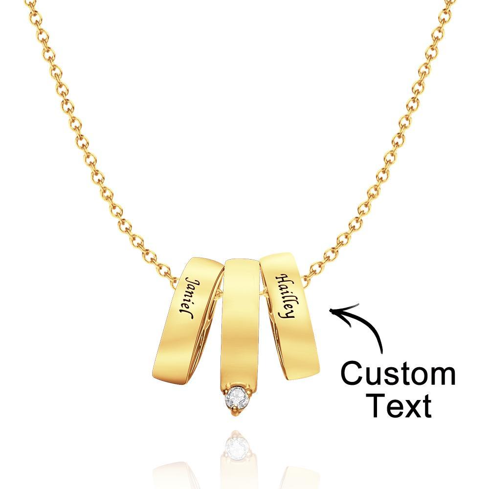 Custom Engraved Necklace Rhinestone Love Gifts - 