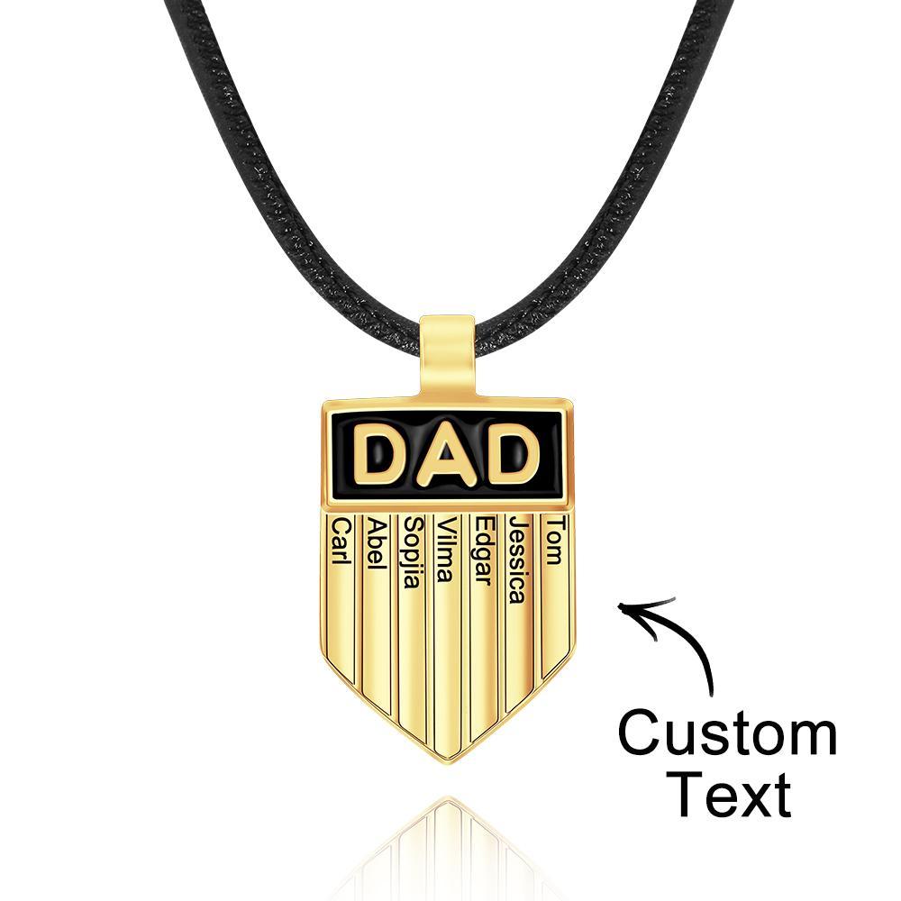 Custom Engraved Necklace Vintage Gifts for Dad - soufeelus