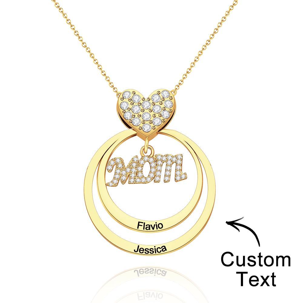 Custom Engraved Necklace Simple Circularity Family Gifts - soufeelus