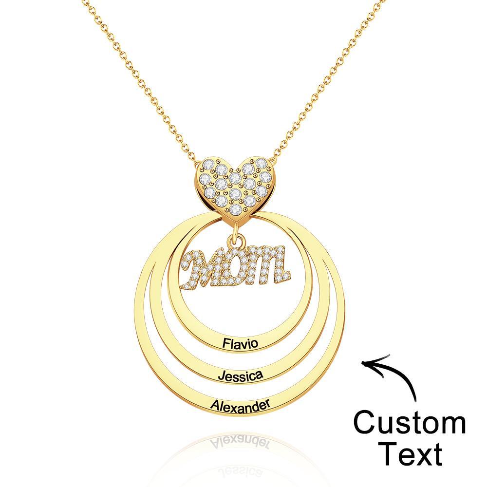 Custom Engraved Necklace Simple Circularity Family Gifts - soufeelus