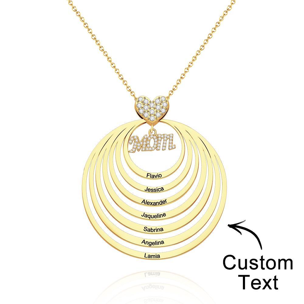 Custom Engraved Necklace Simple Circularity Family Gifts - soufeelus