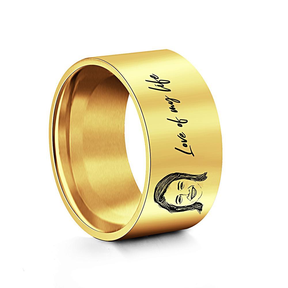 Custom Men's Ring Personalized Photo Ring With Engraved Girlfriend Perfect Gift For Boyfriend On Valentine's Day - soufeelus