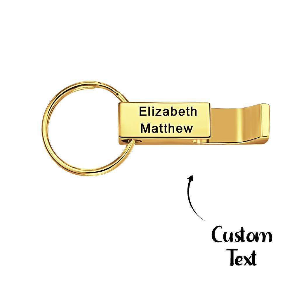Custom Engraved Keychain Bottle Opener Keychain Gift for Men