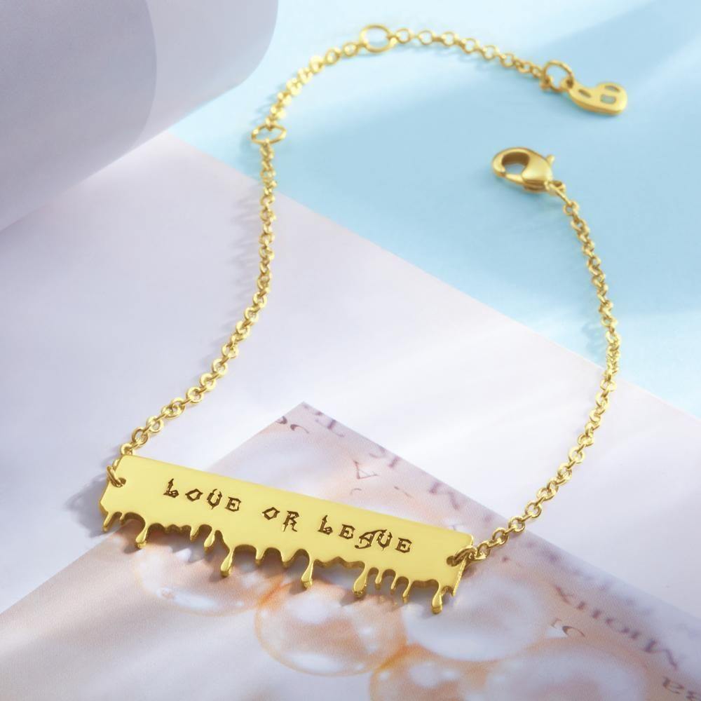 Custom Bracelet Name Bracelet Gifts for Girlfriend 14k Gold Plated - soufeelus