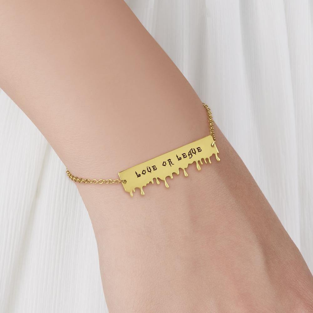 Custom Bracelet Name Bracelet Gifts for Girlfriend 14k Gold Plated - soufeelus