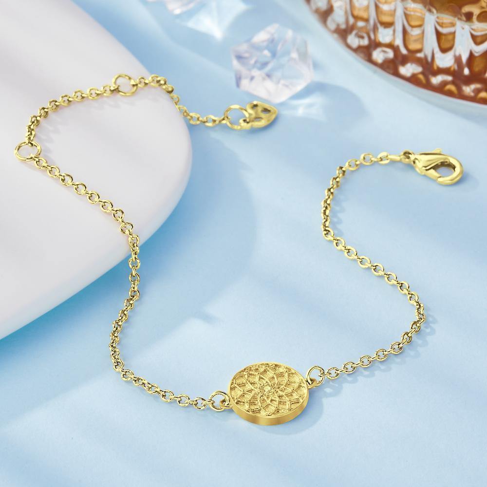 Name Bracelet Dream Catcher Bracelet Wishing Dream Good Luck Bracelet 14k Gold Plated - soufeelus