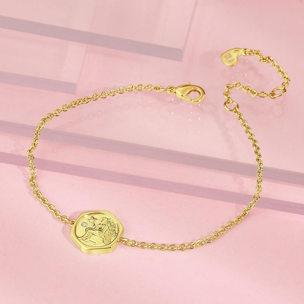 Name Bracelet Victory Wishing Coin Good Luck Bracelet 14k Gold Plated Silver - soufeelus