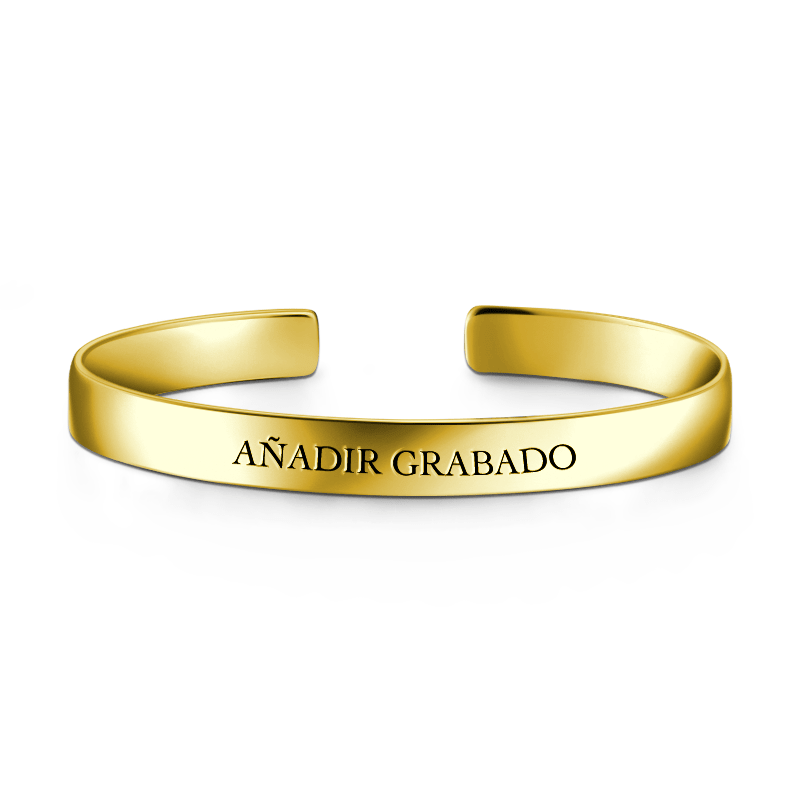 Engraved Bangle 14k Gold Plated - soufeelus