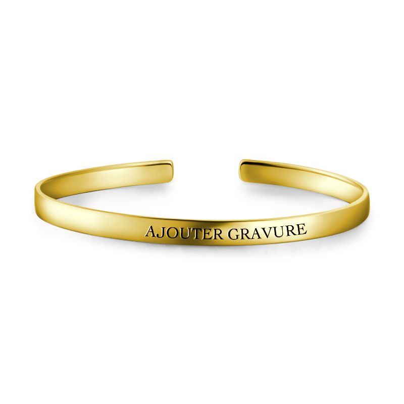 Engraved Bangle 14k Gold Plated - soufeelus