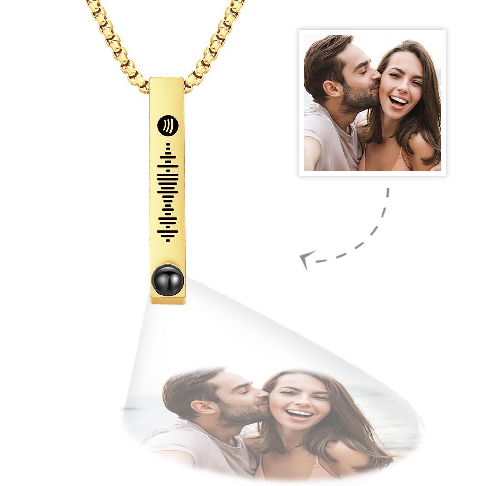 Custom Scannable Spotify Code Necklace Custom Projection Simple Gifts - soufeelus