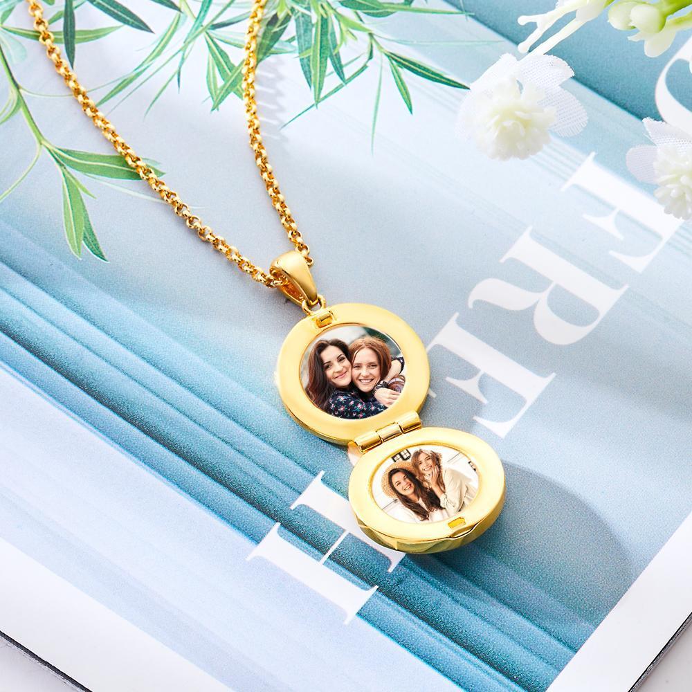 Custom Photo Engraved Necklace World Map Pendant Traveller Necklace Graduation Gift