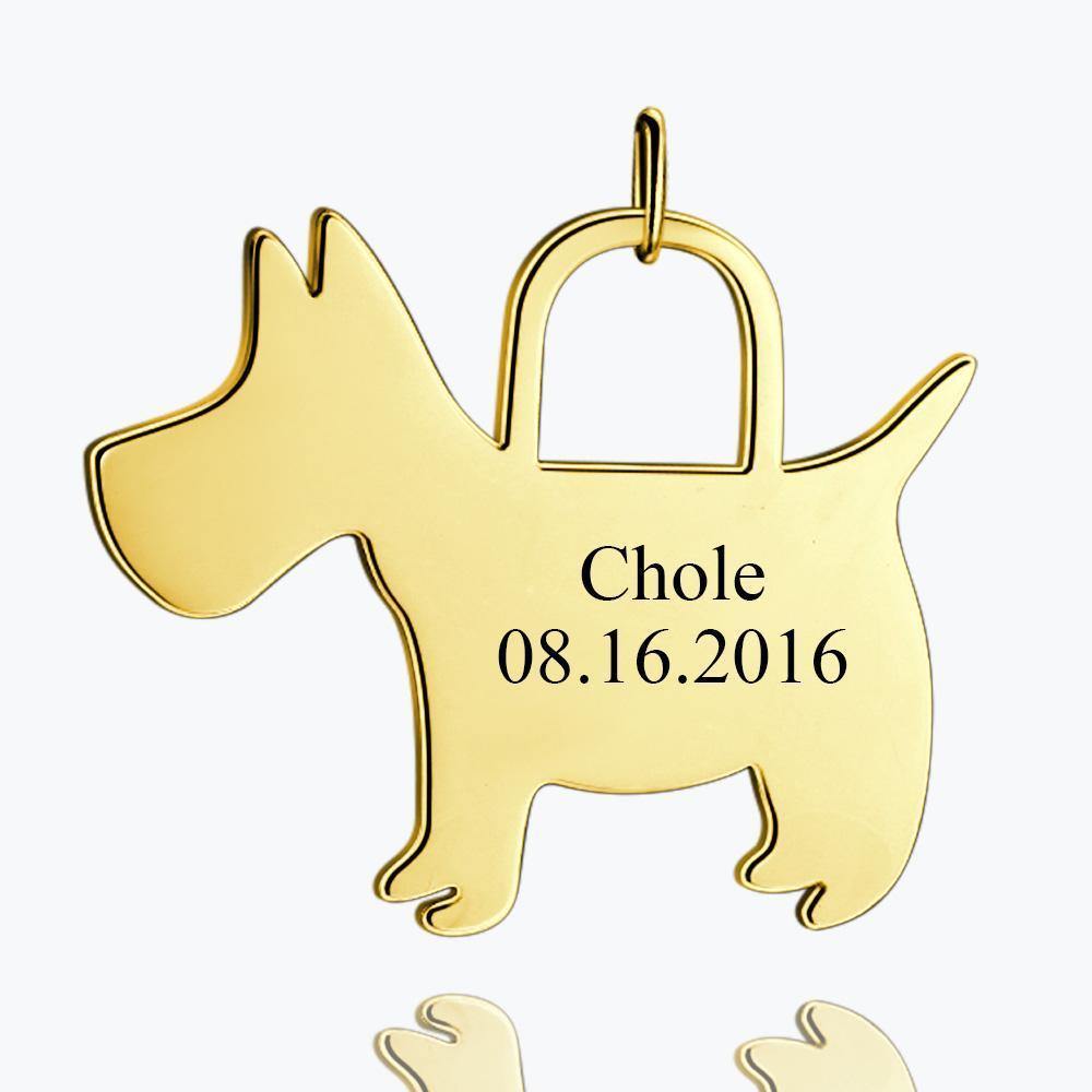 Engraved Dog Tag 14k Gold Plated - soufeelus