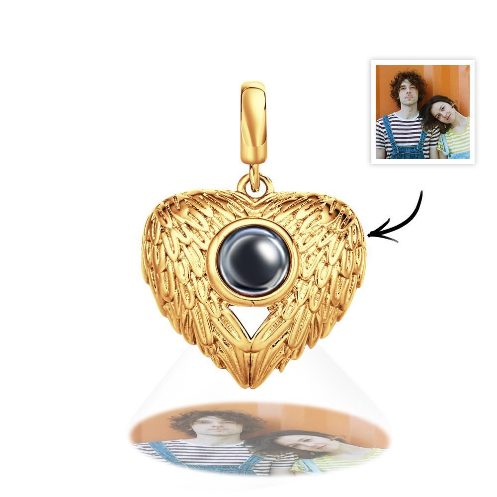 Projection Heart Personalized Photo Pendant Dangle Charm Pet Memorial Suitable for Bracelets Necklaces - soufeelus