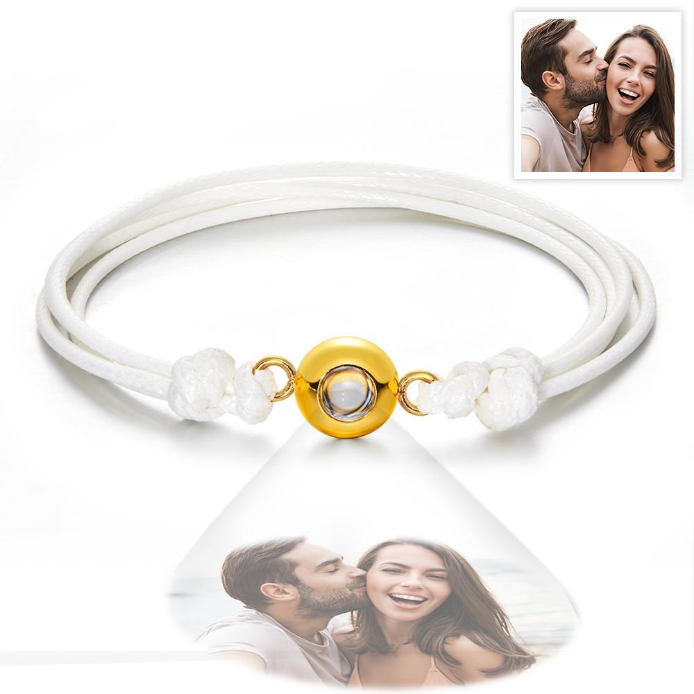 Custom Projection Photo Bracelet Weave Style Colorful Couple Gifts - soufeelus